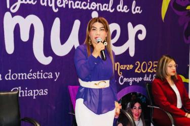 Se pronuncia Rosa Linda López por erradicar la violencia doméstica en Chiapas