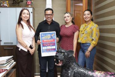 Recibe Mario Guillén a comitiva de la 8a edición del Festival Coyatoc 2026