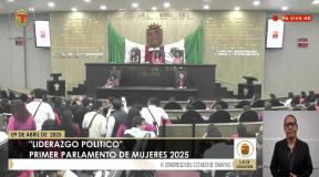 "Liderazgo Político". Primer Parlamento de Mujeres 2025. 09 de Abril de 2025