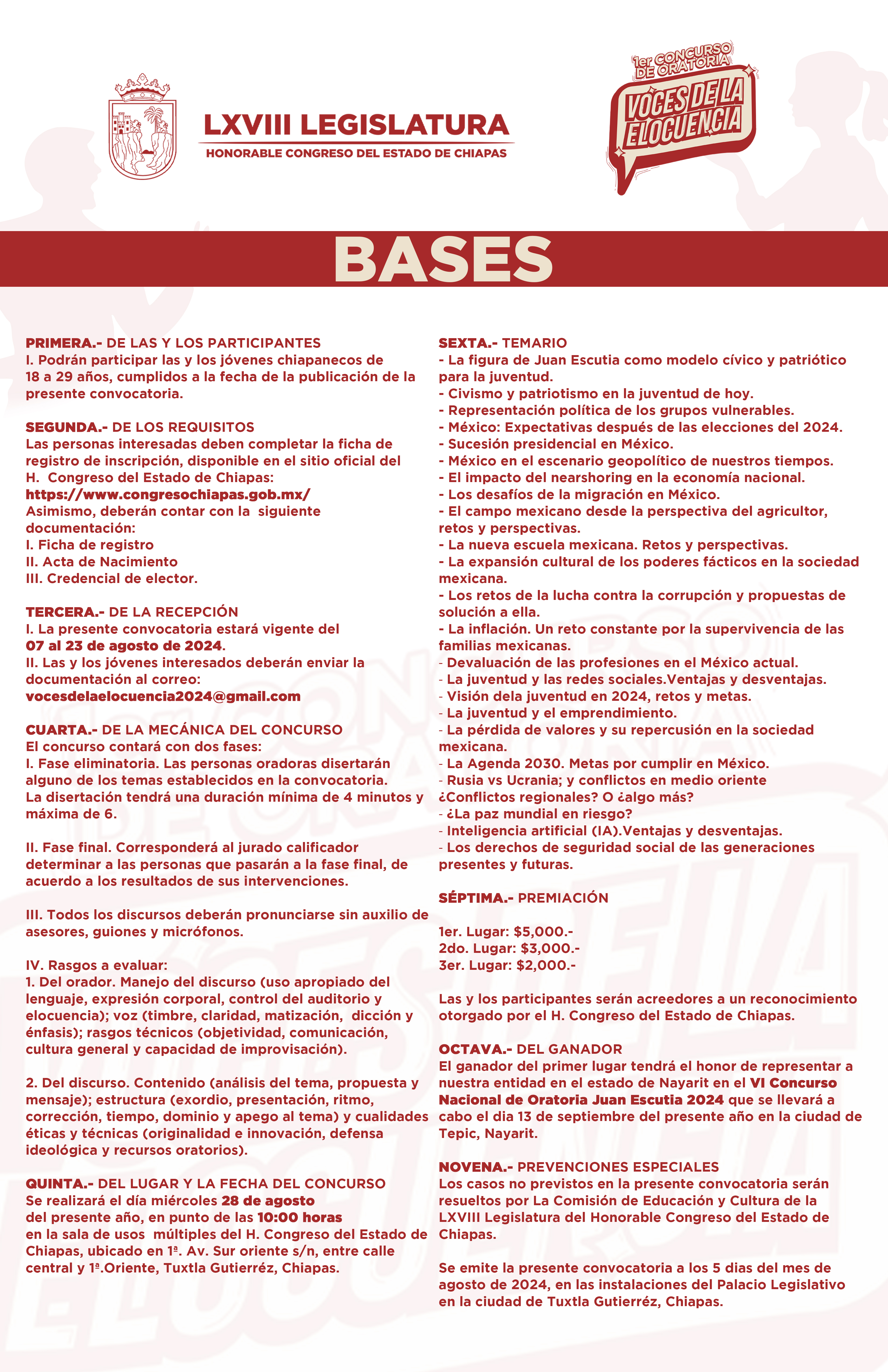 Concurso de Oratoria Voces de la Elocuencia 